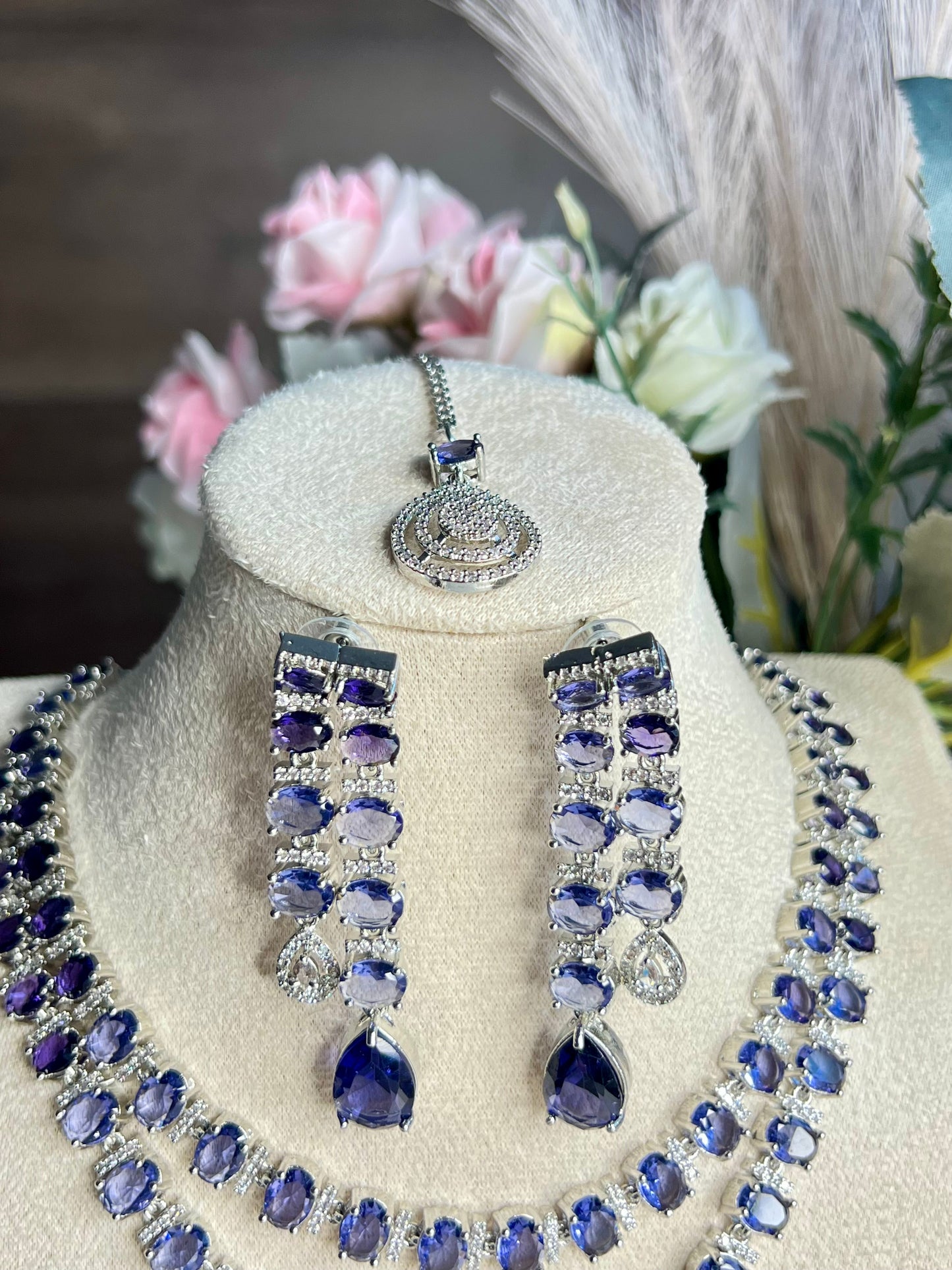 Dublet Purple A.D. Necklace Set