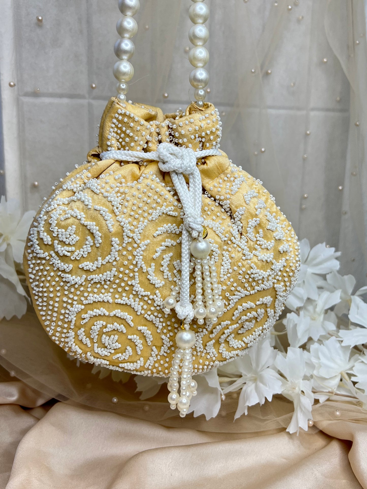Pearl Handwork Potli