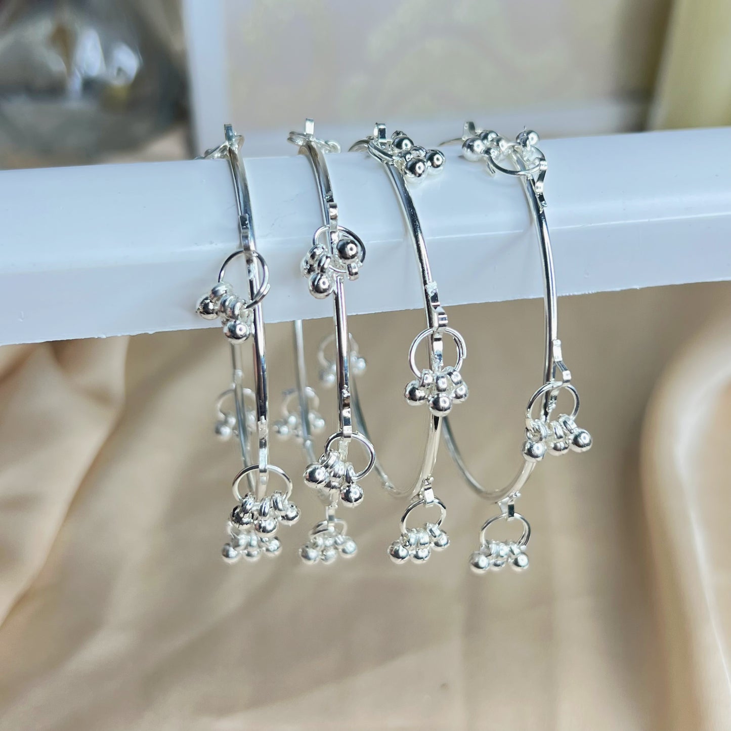 Silver Ghungroo Bangles