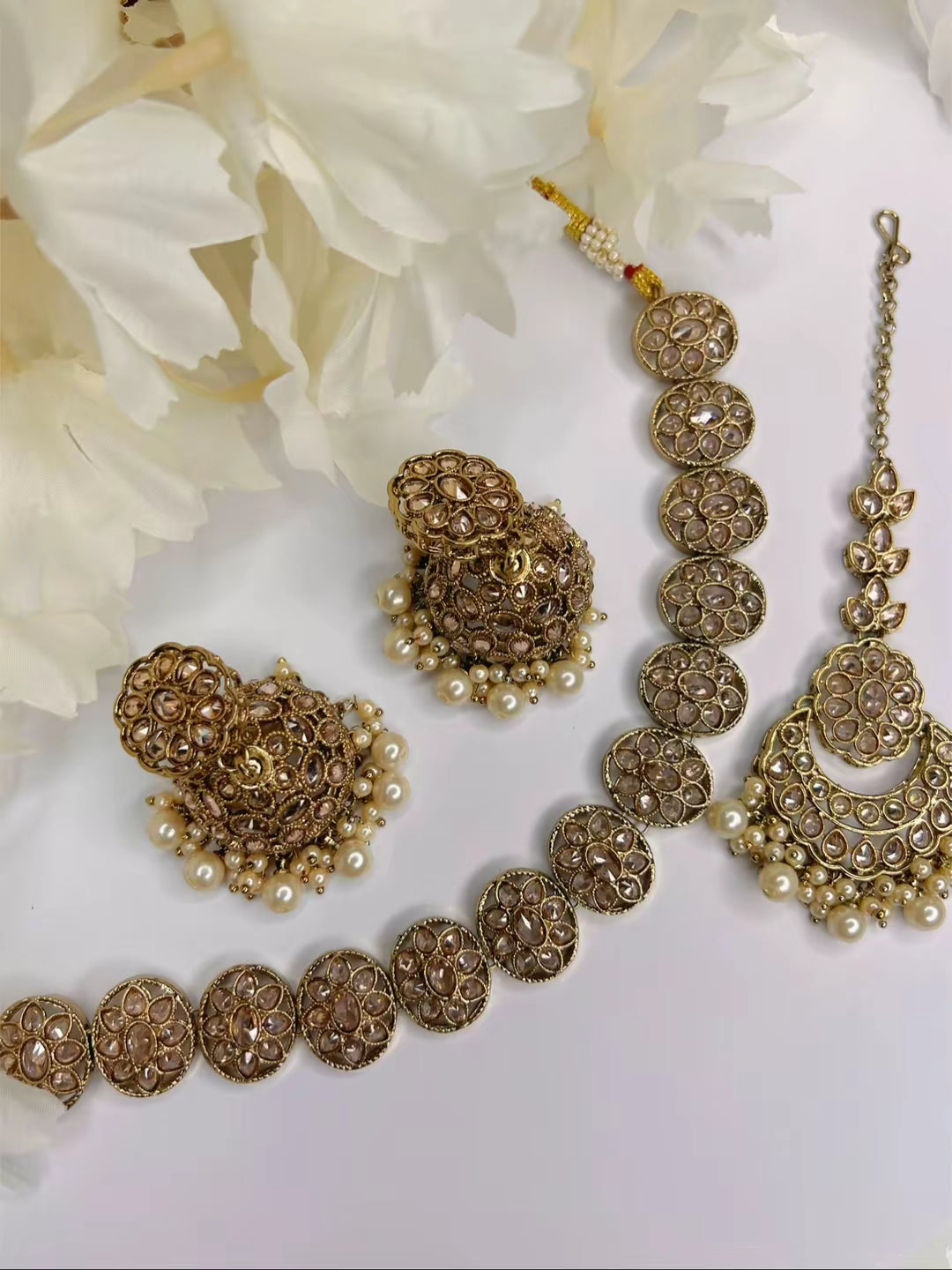 MIRA- Polki Sleek Necklace Set