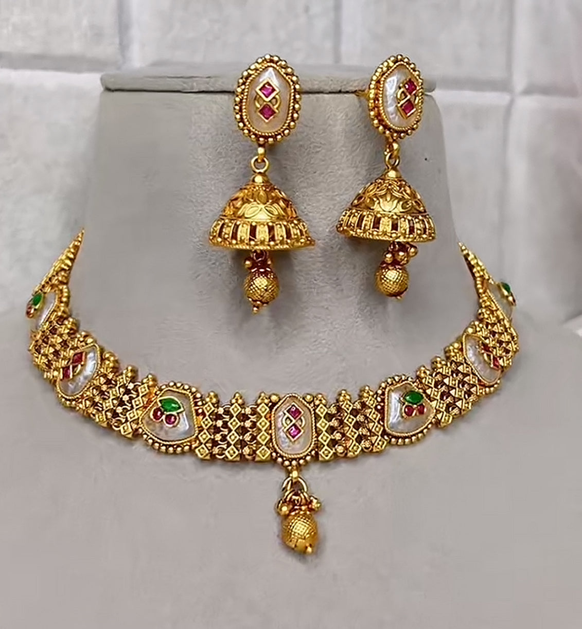 SIMA- Gold Plated Necklace Set